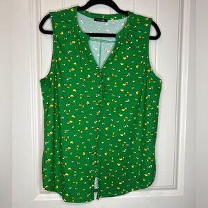 Papermoon Green Sleeveless Blouse
